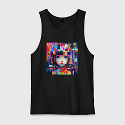 Мужская майка Девушка-геометрия