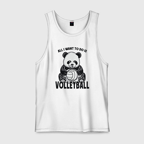 Мужская майка Panda volleyball / Белый – фото 1