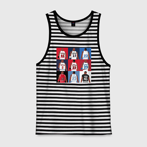 Мужская майка Jordan plays / Черная тельняшка – фото 1