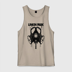 Майка мужская хлопок Linkin Park - gas mask, цвет: миндальный