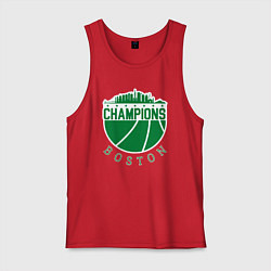 Майка мужская хлопок Boston champions, цвет: красный