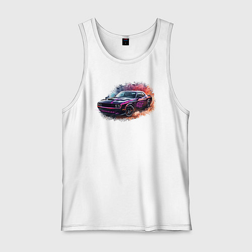 Мужская майка Dodge challenger hellcat / Белый – фото 1