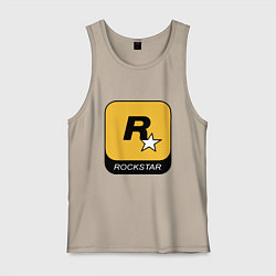 Майка мужская хлопок Rockstar, цвет: миндальный