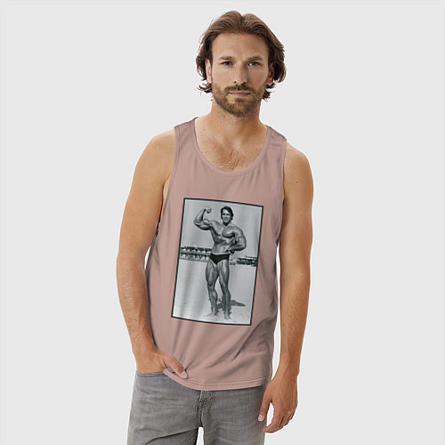 Мужская майка Mister Schwarzenegger / Пыльно-розовый – фото 3