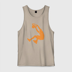 Майка мужская хлопок Shaq dunk, цвет: миндальный