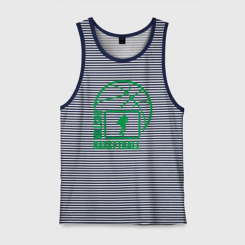 Мужская майка Boston basketball / Синяя тельняшка – фото 1