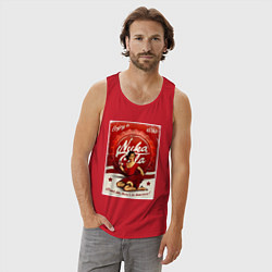 Майка мужская хлопок Фоллаут - nuka cola pin-up girl, цвет: красный — фото 2