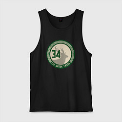 Майка мужская хлопок The greek freak, цвет: черный