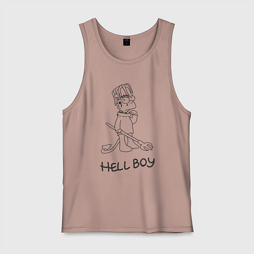 Мужская майка Bart hellboy Lill Peep / Пыльно-розовый – фото 1