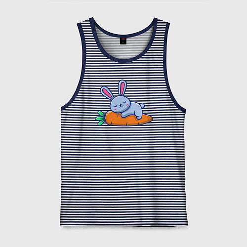 Мужская майка Морковный сон / Синяя тельняшка – фото 1