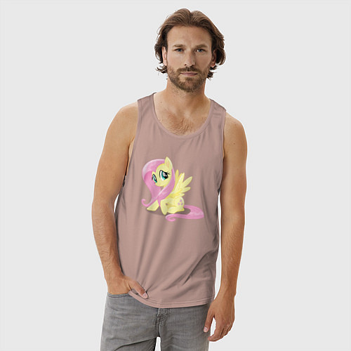 Мужская майка Флаттершай из My Little Pony в кино / Пыльно-розовый – фото 3