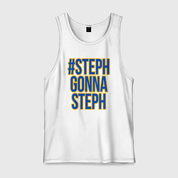 Майка мужская хлопок Steph gonna Steph, цвет: белый