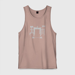 Майка мужская хлопок Depeche Mode - Memento Mori album, цвет: пыльно-розовый