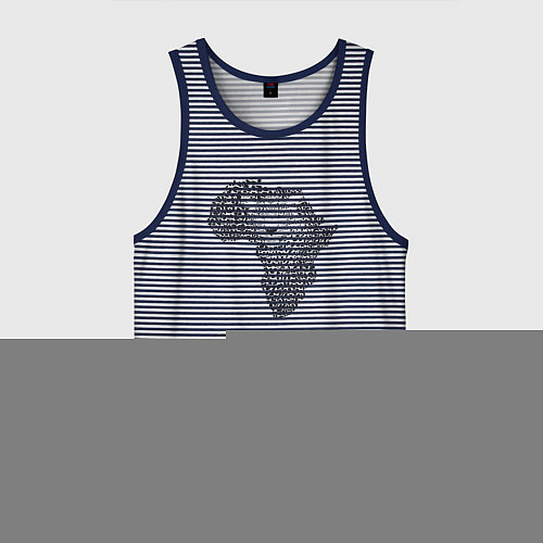 Мужская майка African leopard / Синяя тельняшка – фото 1