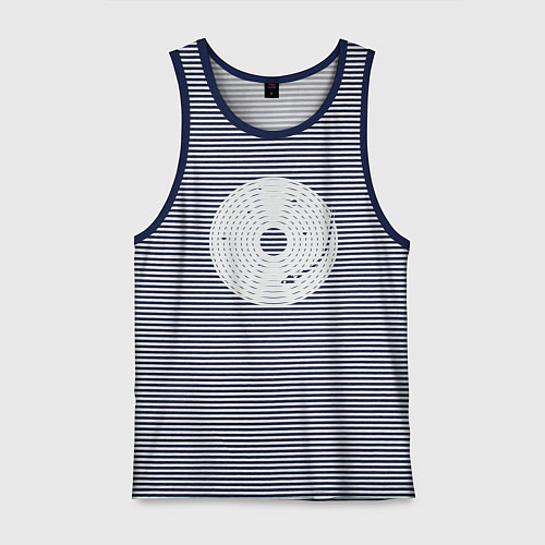 Мужская майка Vinyl world / Синяя тельняшка – фото 1