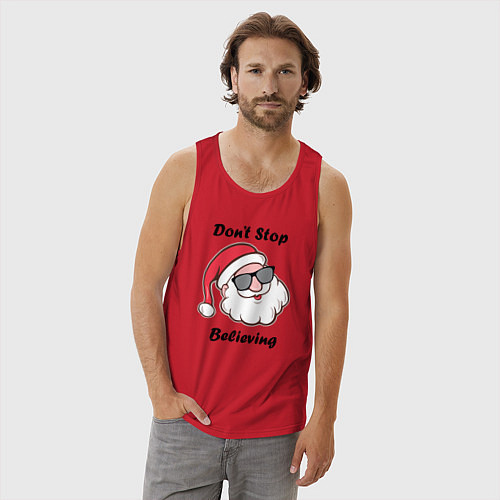 Мужская майка Не бросай верить / Красный – фото 3