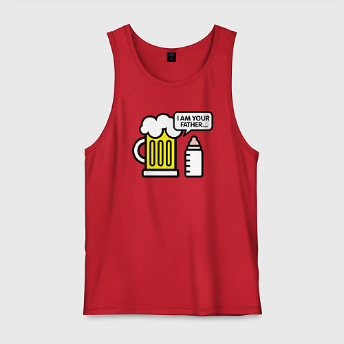 Мужская майка Я твой отец / Красный – фото 1