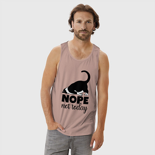Мужская майка Nope - not today / Пыльно-розовый – фото 3