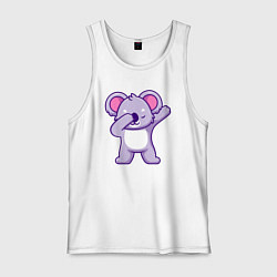 Майка мужская хлопок Koala dab, цвет: белый