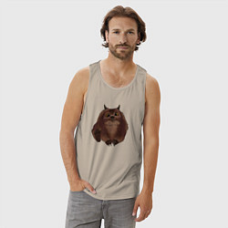 Майка мужская хлопок Детеныш Медвесыча, цвет: миндальный — фото 2