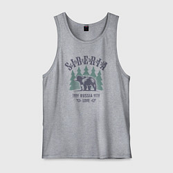 Майка мужская хлопок Сибирь - из России с любовью, цвет: меланж