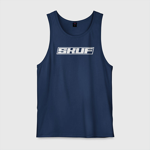 Мужская майка Скуф белым / Тёмно-синий – фото 1