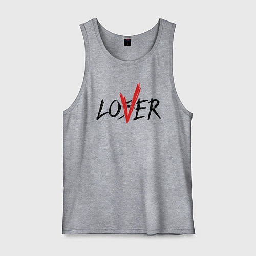 Мужская майка Loser lover / Меланж – фото 1