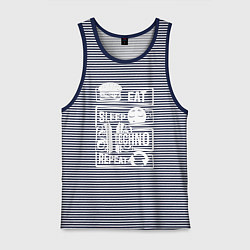 Мужская майка Еда сон техно