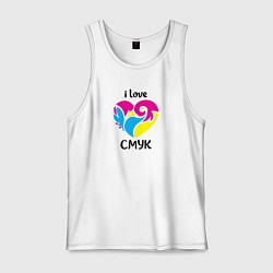 Мужская майка I love cmyk