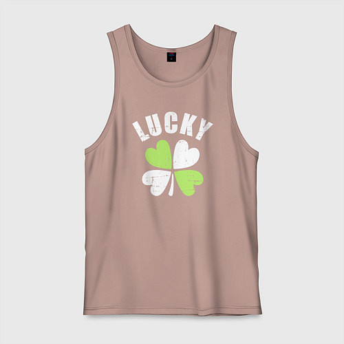 Мужская майка Lucky day / Пыльно-розовый – фото 1