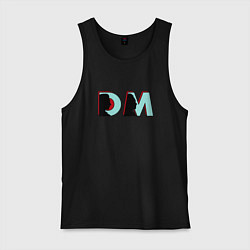 Майка мужская хлопок Depeche Mode - DM logo, цвет: черный