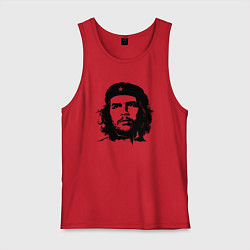 Майка мужская хлопок Портрет Че Гевары, цвет: красный