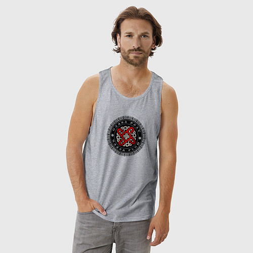 Мужская майка Славянский оберег колядник / Меланж – фото 3