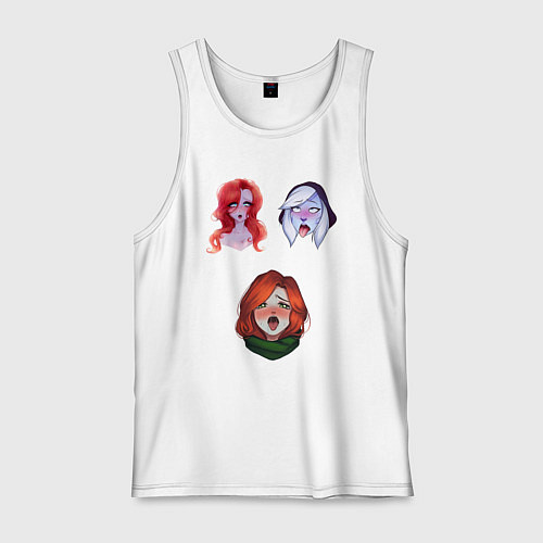 Мужская майка Dota 2 Ahegao / Белый – фото 1