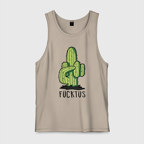 Мужская майка Fucktus / Миндальный – фото 1