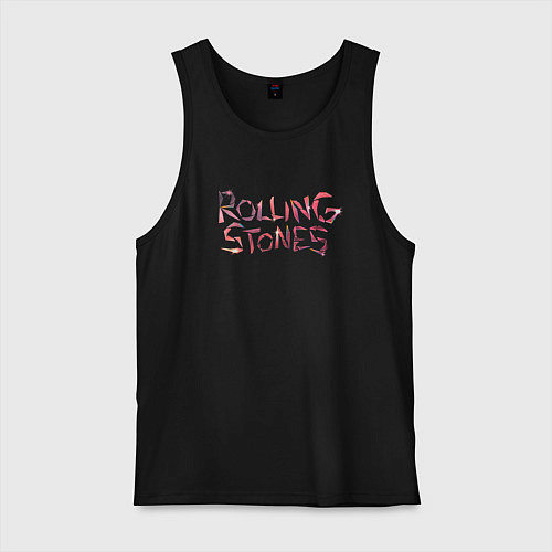 Мужская майка The Rolling Stones - logo / Черный – фото 1