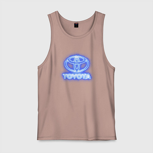 Мужская майка Toyota neon / Пыльно-розовый – фото 1