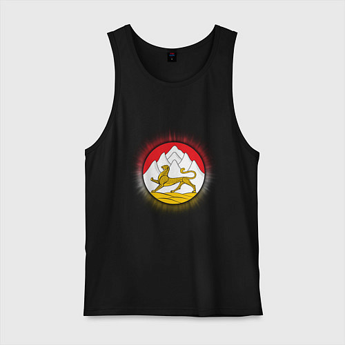 Мужская майка Герб Осетии / Черный – фото 1