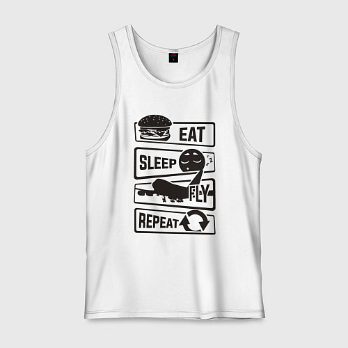 Мужская майка Есть спать летать / Белый – фото 1