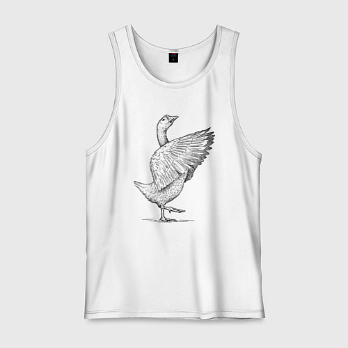 Мужская майка Гусь встрепенусь / Белый – фото 1