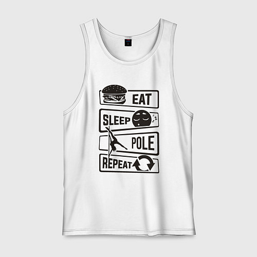 Мужская майка Есть спать пилон / Белый – фото 1