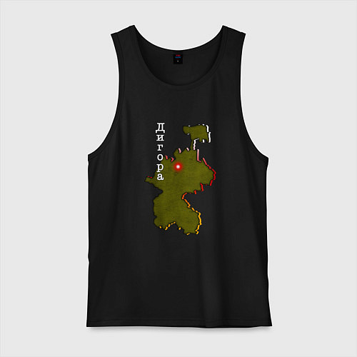 Мужская майка Осетия Дигора / Черный – фото 1