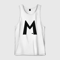 Майка мужская хлопок Мы одно целое семейная с буквой, цвет: белый
