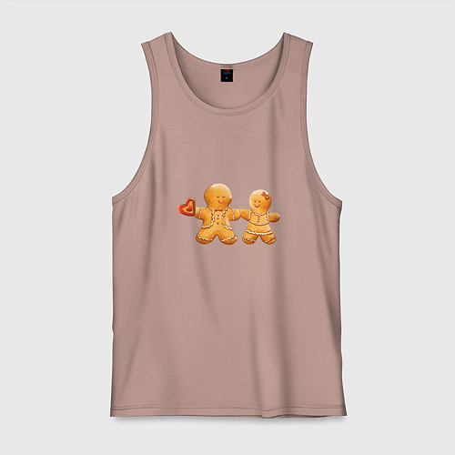 Мужская майка Любовь пряничная / Пыльно-розовый – фото 1