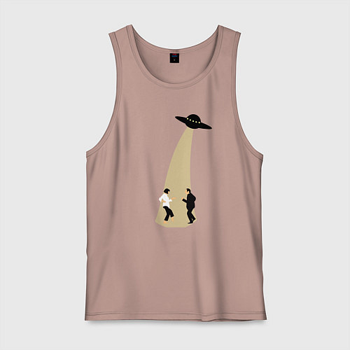 Мужская майка Криминальное чтиво танец НЛО / Пыльно-розовый – фото 1