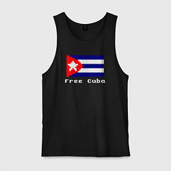 Майка мужская хлопок Free Cuba, цвет: черный