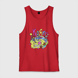 Майка мужская хлопок Korn - childs, цвет: красный