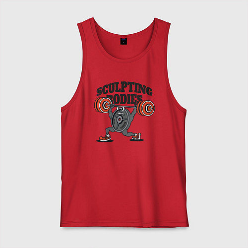 Мужская майка Создание тел / Красный – фото 1