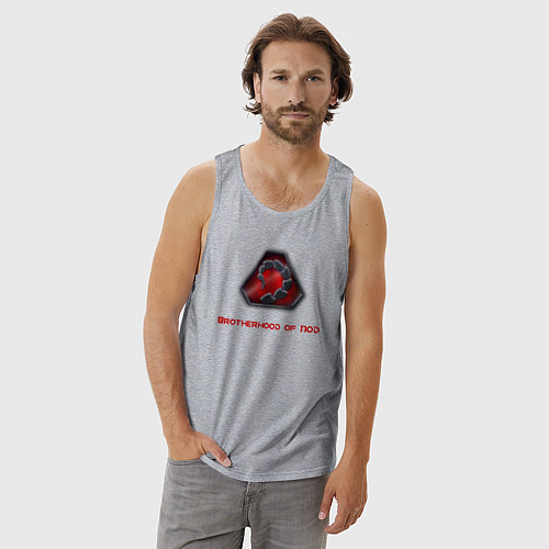 Мужская майка Command & Conquer: Братство НОД / Меланж – фото 3