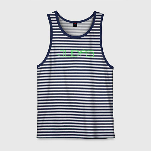 Мужская майка Judas logo / Синяя тельняшка – фото 1